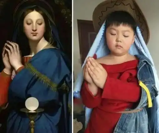 小学生模仿世界名画走红,个个是戏精,老师看后笑到手抽筋