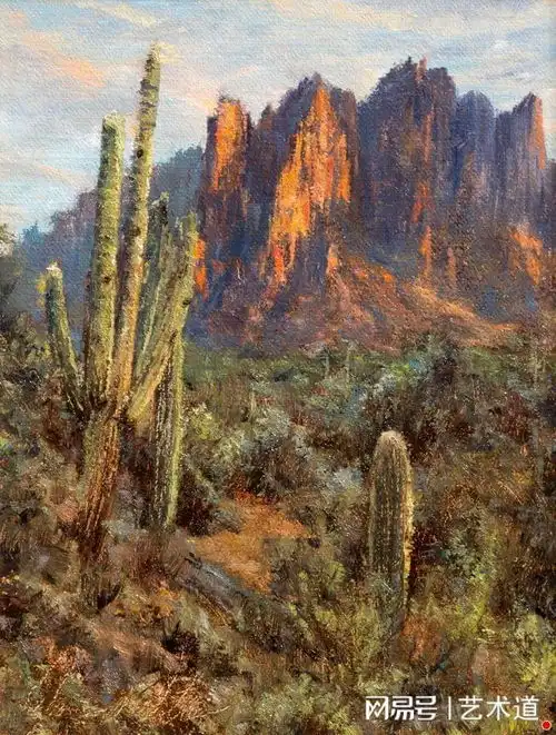 美国画家麦克格鲁的油画风景,壮丽惊奇