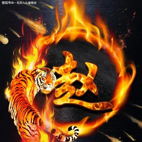 新年喜庆中国风,火焰霸气专属姓氏头像,24张大放送