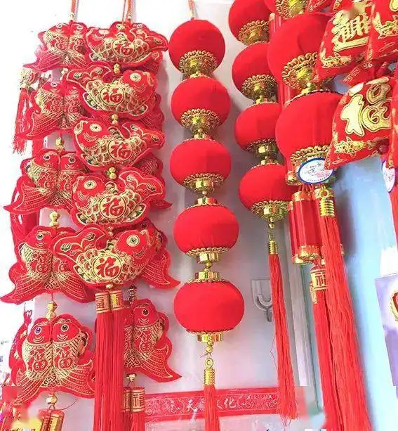 新年饰新家春节饰品年味足,红红火火送祝福