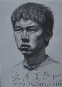 佳越美术培训学校素描头像作品1
