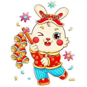 国潮新年春节拉条幅的龙