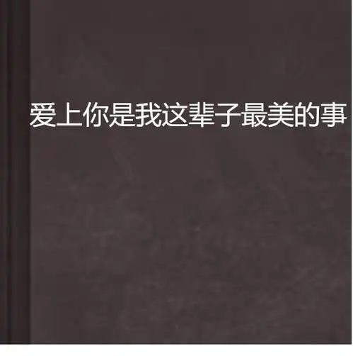 爱上你是我这辈子最美的事