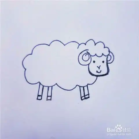 宝宝启蒙画如何画一只萌萌的小羊羔