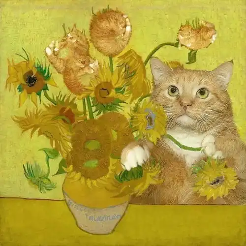 这是一只全世界最懂艺术的猫,霸道闯入名画,还搞起了艺术教学