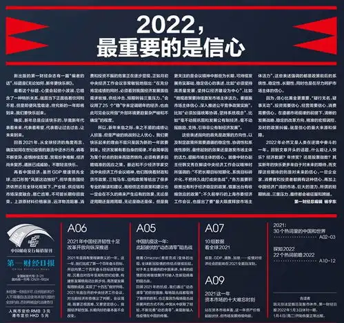 第一财经新年特刊卷首语2022,最重要的是信心
