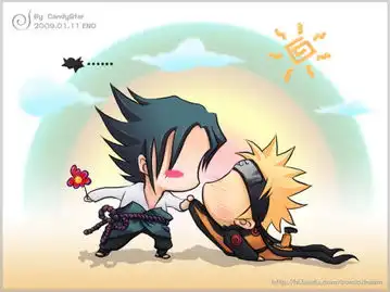 这有q版鸣人佐助这张图片的放大版..这个太小了