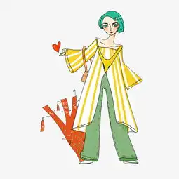 欧美个性女孩人物插画图片素材其他格式下载动漫人物大全