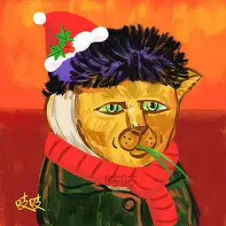 猫咪名画圣诞版