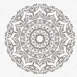 圆形花纹图案插画素材图片免费下载千库网