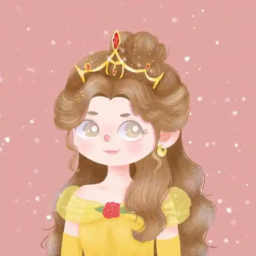 插画风的迪士尼公主,艾莎女王眼里有雪花,花木兰眼里是什么