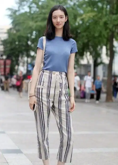 香烟裤忒神奇剪短几分,就显腿长几分超模项偞婧都在穿