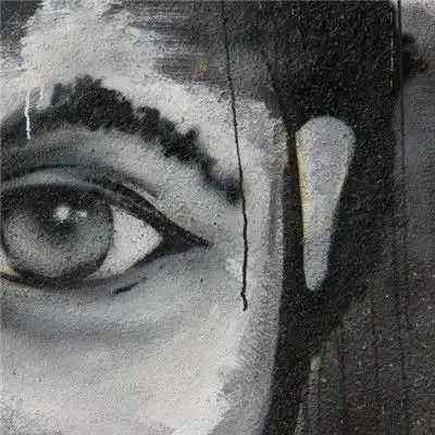 个性彩绘头像,墙上的人物彩绘图片