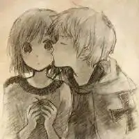 黑白卡通甜蜜情侣头像微信头像图片大全