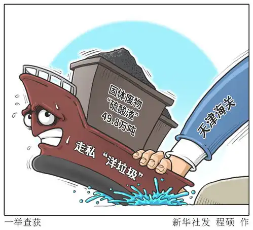 天津海关查获49.8万吨洋垃圾