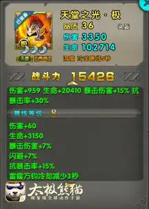 太极熊猫狐仙装备搭配介绍游戏攻略介绍