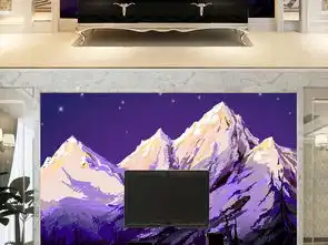 日系动漫风格雪山富士山儿童房电视背景墙图片设计素材高清模板下载10.16mb电视背景墙大全