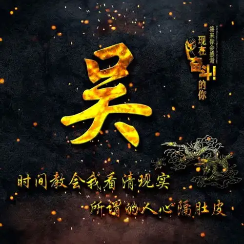 微信头像姓氏头像,四十六张经典大气特效签名头像,精心设计