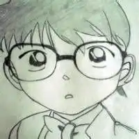素描美术作品柯南的微信头像图片大全
