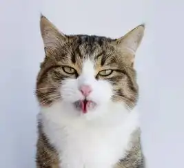 喜欢在镜头前伸出舌头的猫