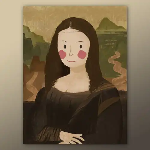 名画cos系列插画