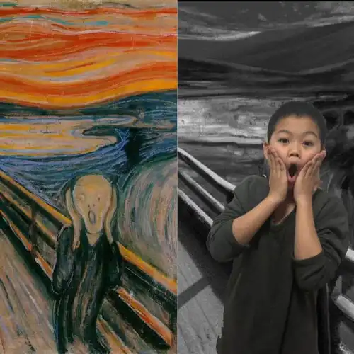 别点开会笑喷这波福州小学生名画模仿秀666